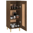 Dressoir met bewerkt hout en houten poten voor je kamer - Dressoirs & buffetkasten