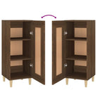 Dressoir met bewerkt hout en houten poten voor je kamer - Dressoirs & buffetkasten