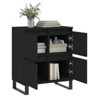 Dressoir met bewerkt hout en ijzeren poten voor een tijdloze uitstraling - Dressoirs & buffetkasten