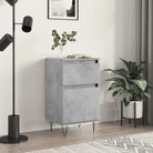 Dressoir met bewerkt hout en ijzeren poten voor een tijdloze uitstraling - Betongrijs / 1 - Dressoirs & buffetkasten