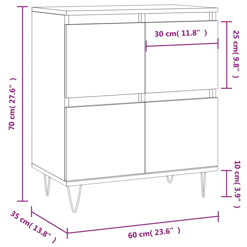 Dressoir met bewerkt hout en ijzeren poten voor een tijdloze uitstraling - Dressoirs & buffetkasten