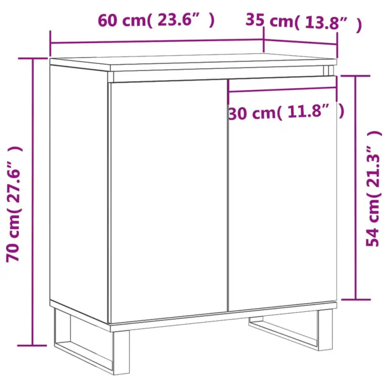 Dressoir met bewerkt hout en ijzeren poten voor een tijdloze look - Dressoirs & buffetkasten
