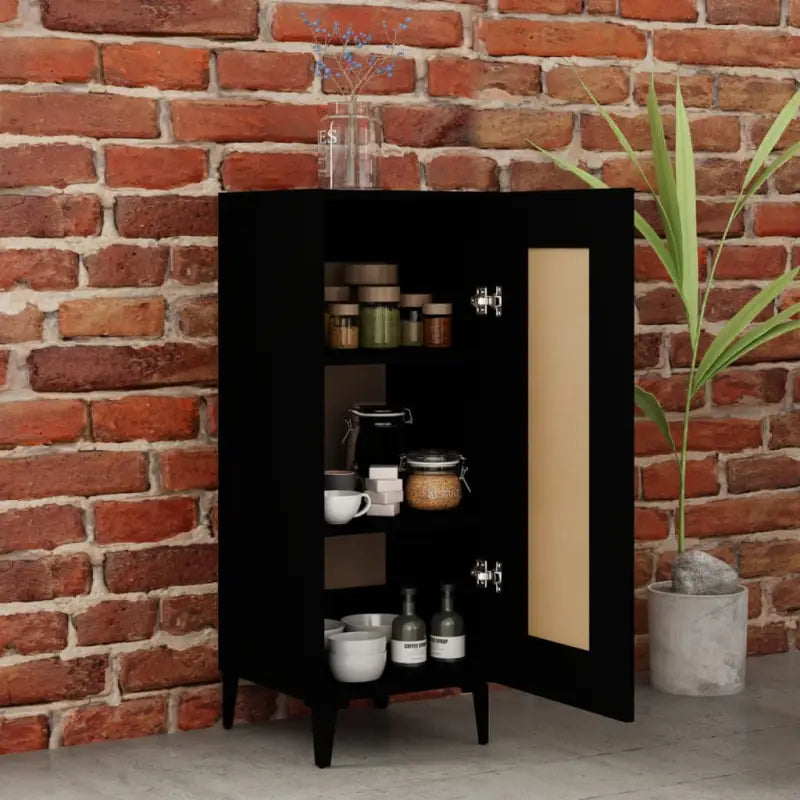 Dressoir met bewerkt hout en metalen poten voor een stevige uitstraling - Dressoirs & buffetkasten