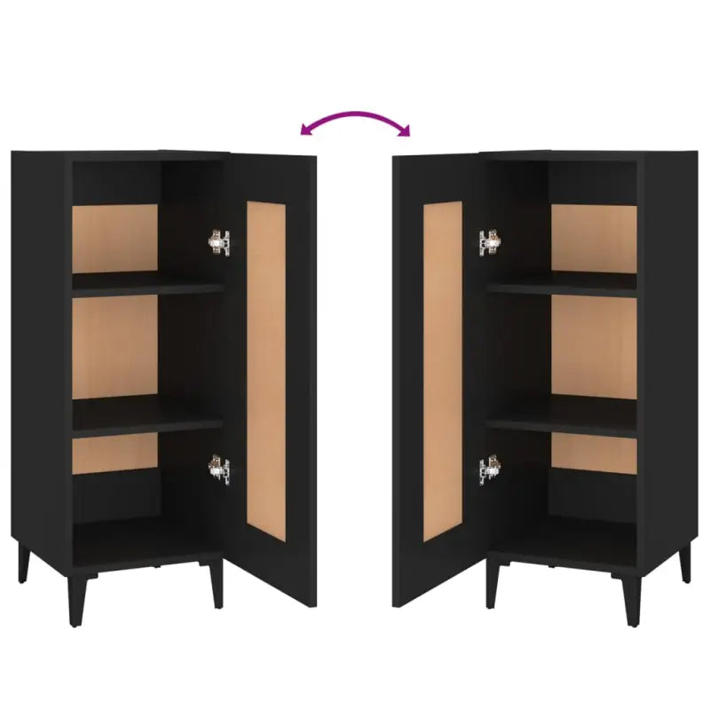 Dressoir met bewerkt hout en metalen poten voor een stevige uitstraling - Dressoirs & buffetkasten