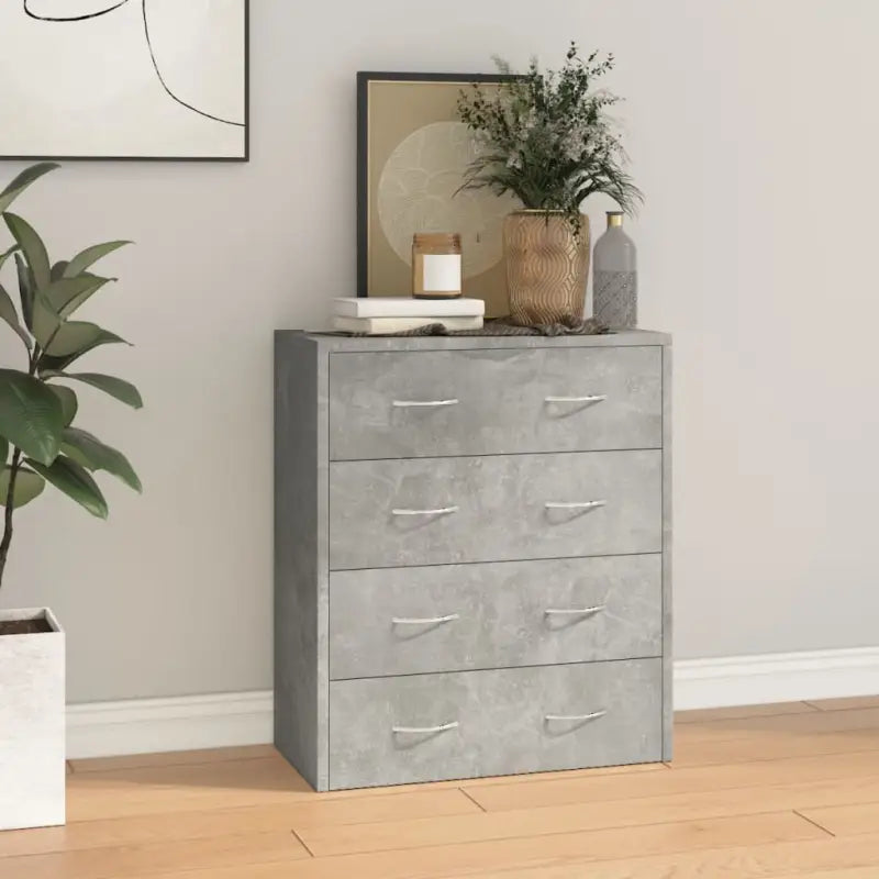 Dressoir met bewerkt hout voor een tijdloze uitstraling - Betongrijs / 1 - Dressoirs & buffetkasten