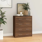 Dressoir met bewerkt hout voor een tijdloze uitstraling - bruin eikenkleur / 1 - Dressoirs & buffetkasten