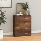 Dressoir met bewerkt hout voor een tijdloze uitstraling - Gerookt eiken / 1 - Dressoirs & buffetkasten