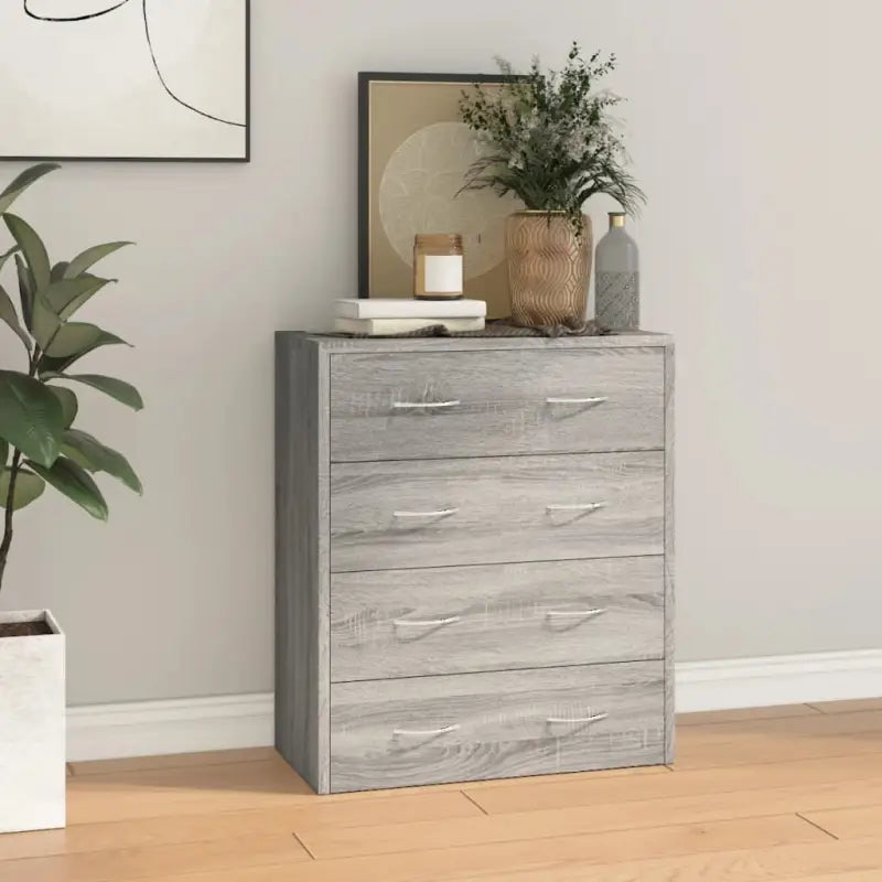 Dressoir met bewerkt hout voor een tijdloze uitstraling - Grijs sonoma / 1 - Dressoirs & buffetkasten