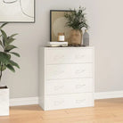 Dressoir met bewerkt hout voor een tijdloze uitstraling - Hoogglans wit / 1 - Dressoirs & buffetkasten