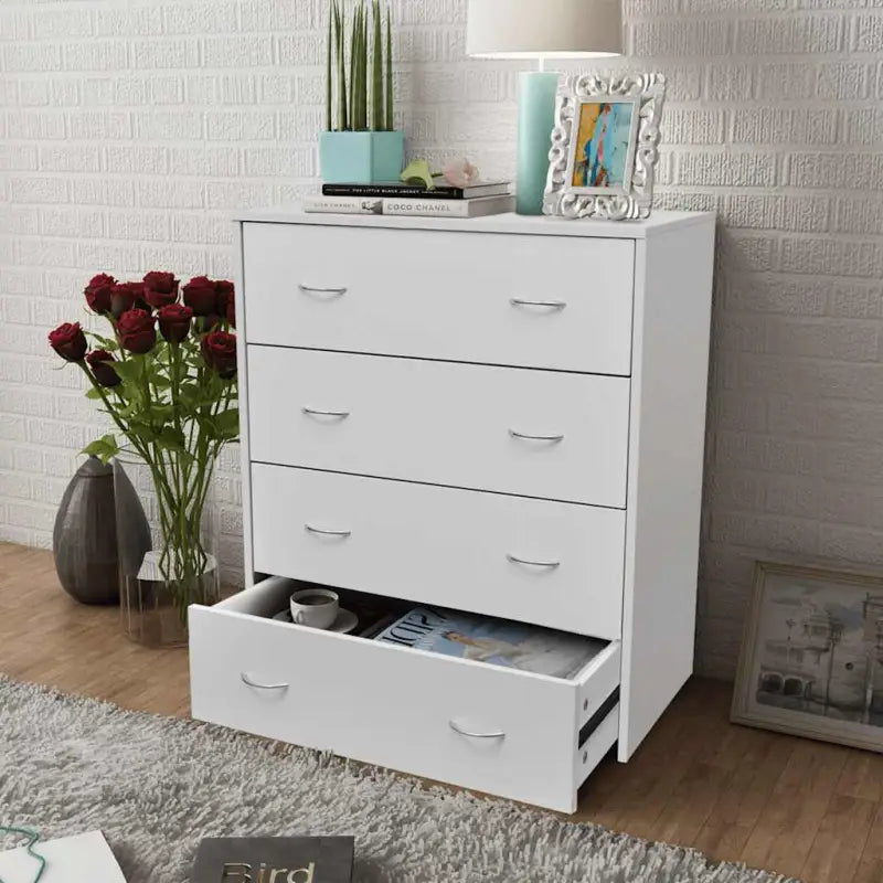 Dressoir met bewerkt hout voor een tijdloze uitstraling - Wit / 1 - Dressoirs & buffetkasten