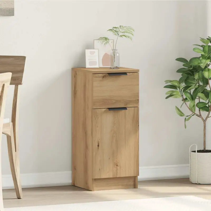 Dressoir met bewerkt hout voor minimalistische charme - artisanaal eikenkleurig / 1 - Dressoirs & buffetkasten