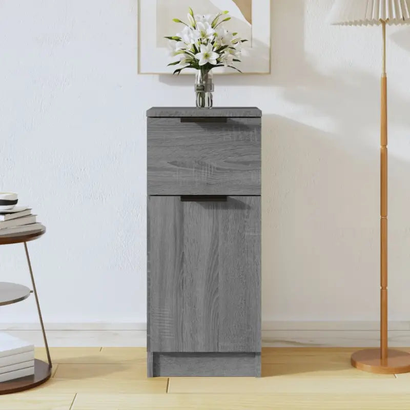 Dressoir met bewerkt hout voor minimalistische charme - Grijs sonoma / 1 - Dressoirs & buffetkasten