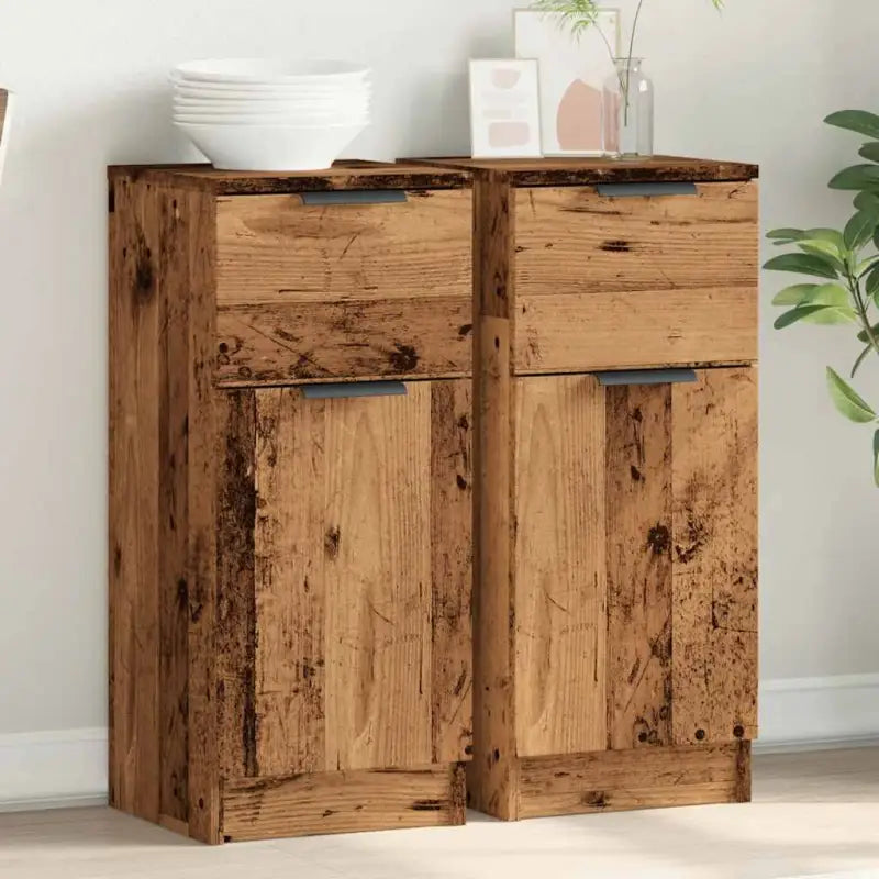 Dressoir met bewerkt hout voor minimalistische charme - Oud hout / 2 - Dressoirs & buffetkasten