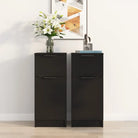 Dressoir met bewerkt hout voor minimalistische charme - Zwart / 2 - Dressoirs & buffetkasten