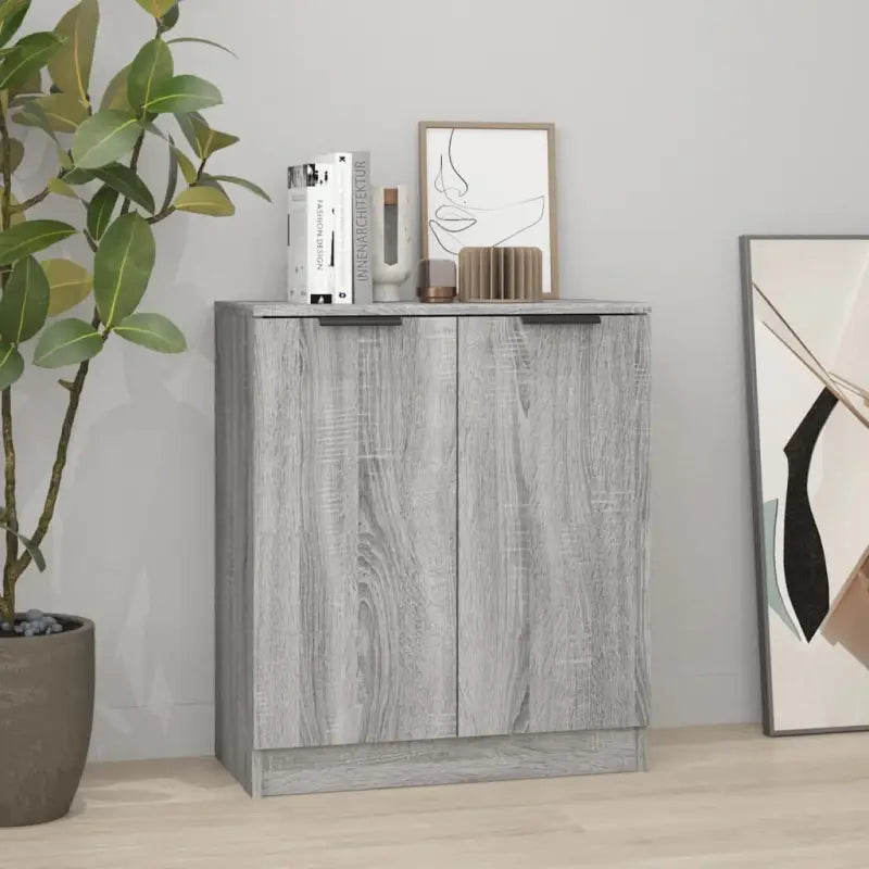 Dressoir met bewerkt hout voor moderne en praktische interieurstijl - Grijs sonoma / 1 - Dressoirs & buffetkasten