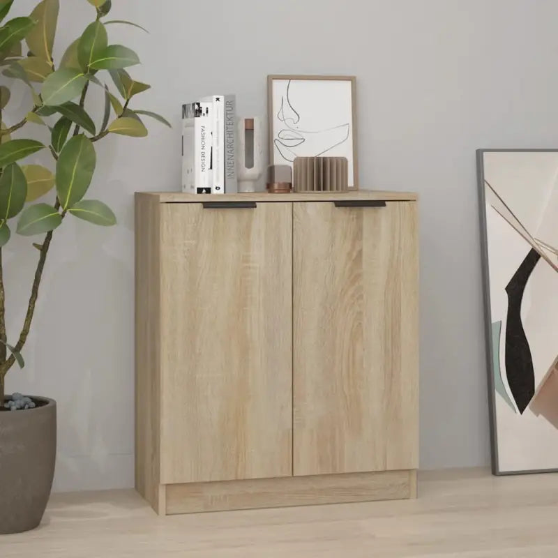 Dressoir met bewerkt hout voor moderne en praktische interieurstijl - Sonoma eiken / 1 - Dressoirs & buffetkasten