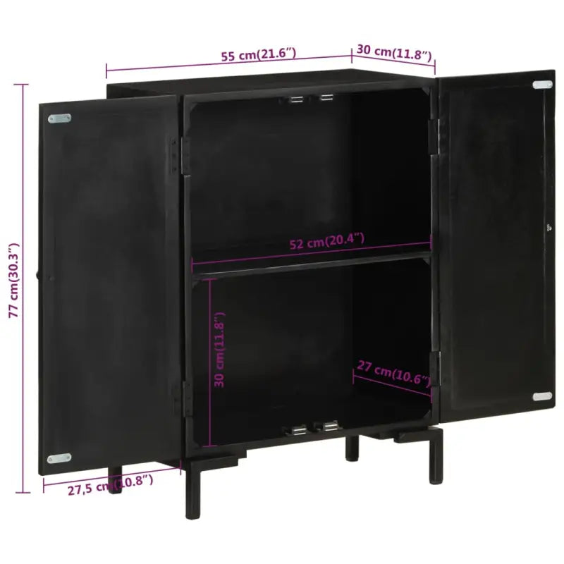 Dressoir met gesneden ontwerp van massief mangohout voor industriële stijl - Dressoirs & buffetkasten