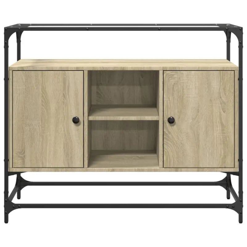 Dressoir met glazen blad en tijdloze uitstraling van duurzaam bewerkt hout - Dressoirs & buffetkasten