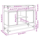 Dressoir met glazen blad en tijdloze uitstraling van duurzaam bewerkt hout - Dressoirs & buffetkasten