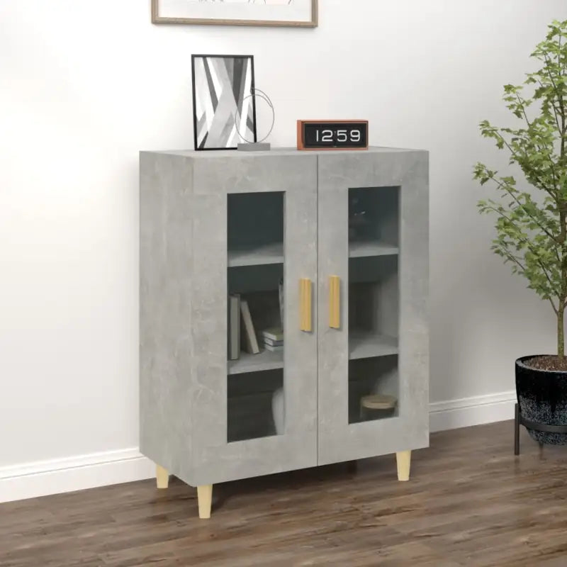 Dressoir met glazen deuren en stevig bewerkt hout voor minimale charme - Dressoirs & buffetkasten