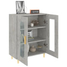 Dressoir met glazen deuren en stevig bewerkt hout voor minimale charme - Dressoirs & buffetkasten