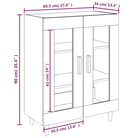 Dressoir met glazen deuren en stevig bewerkt hout voor minimale charme - Dressoirs & buffetkasten