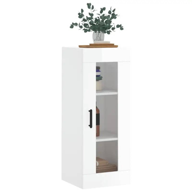 Dressoir met hoogglans wit en bewerkt hout voor een elegante interieur - Dressoirs & buffetkasten