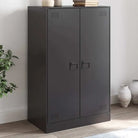 Dressoir met koudgewalst staal voor een trendy en praktische kameroptiek - Zwart / 1 - Dressoirs & buffetkasten