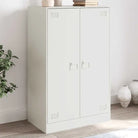 Dressoir met koudgewalst staal voor een trendy en praktische kameroptiek - Wit / 1 - Dressoirs & buffetkasten