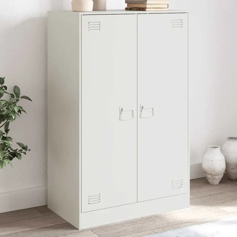 Dressoir met koudgewalst staal voor een trendy en praktische kameroptiek - Wit / 1 - Dressoirs & buffetkasten