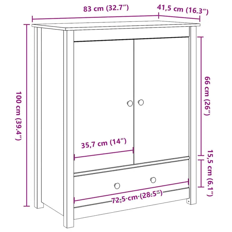 Dressoir met massief grenenhout voor een rustieke uitstraling - Dressoirs & buffetkasten