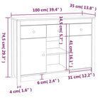 Dressoir met massief grenenhout voor elegante woonkameropslag - Dressoirs & buffetkasten