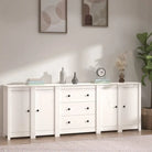 Dressoir met massief grenenhout voor moderne woonkamer en slaapkamer - Wit / 1 - Dressoirs & buffetkasten