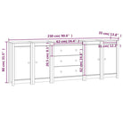 Dressoir met massief grenenhout voor moderne woonkamer en slaapkamer - Dressoirs & buffetkasten