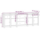 Dressoir met massief grenenhout voor moderne woonkamer en slaapkamer - Dressoirs & buffetkasten