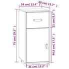 Dressoir met massief grenenhout voor slaapkamer woonkamer of kantoor - Dressoirs & buffetkasten