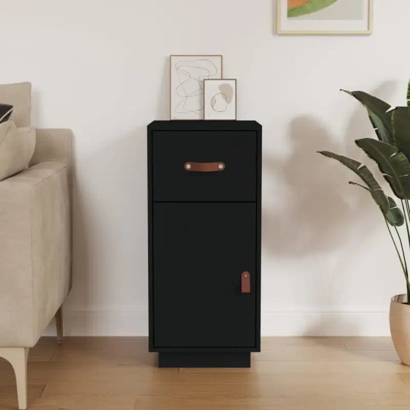 Dressoir met massief grenenhout voor slaapkamer woonkamer of kantoor - Zwart / 1 - Dressoirs & buffetkasten