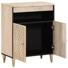 Dressoir met massief mangohout en houten poten in tijdloze stijl - Dressoirs & buffetkasten