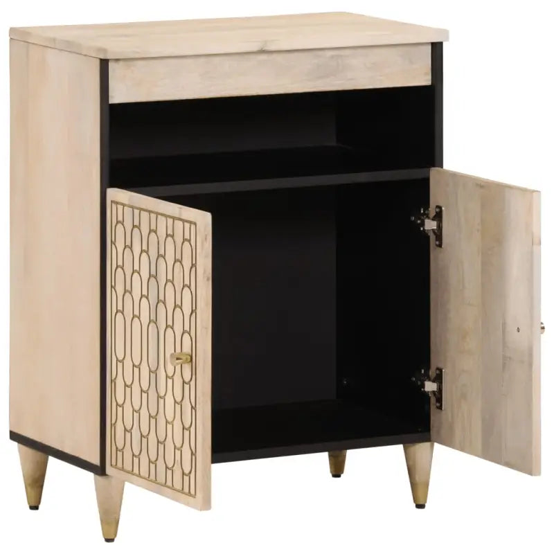 Dressoir met massief mangohout en houten poten in tijdloze stijl - Dressoirs & buffetkasten