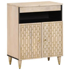 Dressoir met massief mangohout en houten poten in tijdloze stijl - Naturel / 1 - Dressoirs & buffetkasten