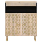 Dressoir met massief mangohout en houten poten in tijdloze stijl - Dressoirs & buffetkasten