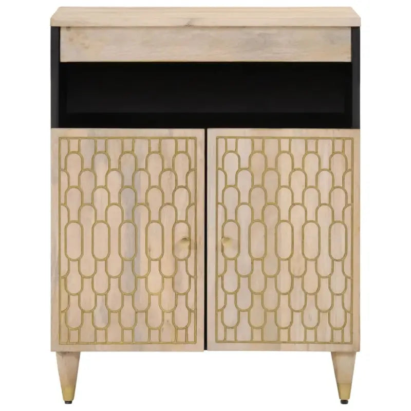 Dressoir met massief mangohout en houten poten in tijdloze stijl - Dressoirs & buffetkasten