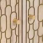 Dressoir met massief mangohout en houten poten in tijdloze stijl - Dressoirs & buffetkasten