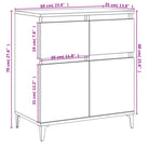 Dressoir met metalen poten en bewerkt hout voor een stijlvol interieur - Dressoirs & buffetkasten