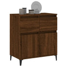 Dressoir met metalen poten en bewerkt hout voor een stijlvol interieur - Dressoirs & buffetkasten