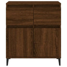 Dressoir met metalen poten en bewerkt hout voor een stijlvol interieur - Dressoirs & buffetkasten