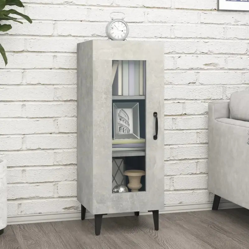 Dressoir met metalen poten en bewerkt hout voor je kamer - Betongrijs / 1 - Dressoirs & buffetkasten