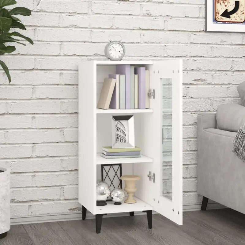 Dressoir met metalen poten en bewerkt hout voor je kamer - Dressoirs & buffetkasten