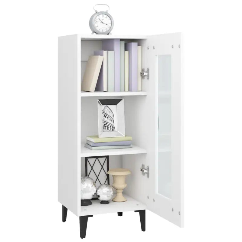 Dressoir met metalen poten en bewerkt hout voor je kamer - Dressoirs & buffetkasten
