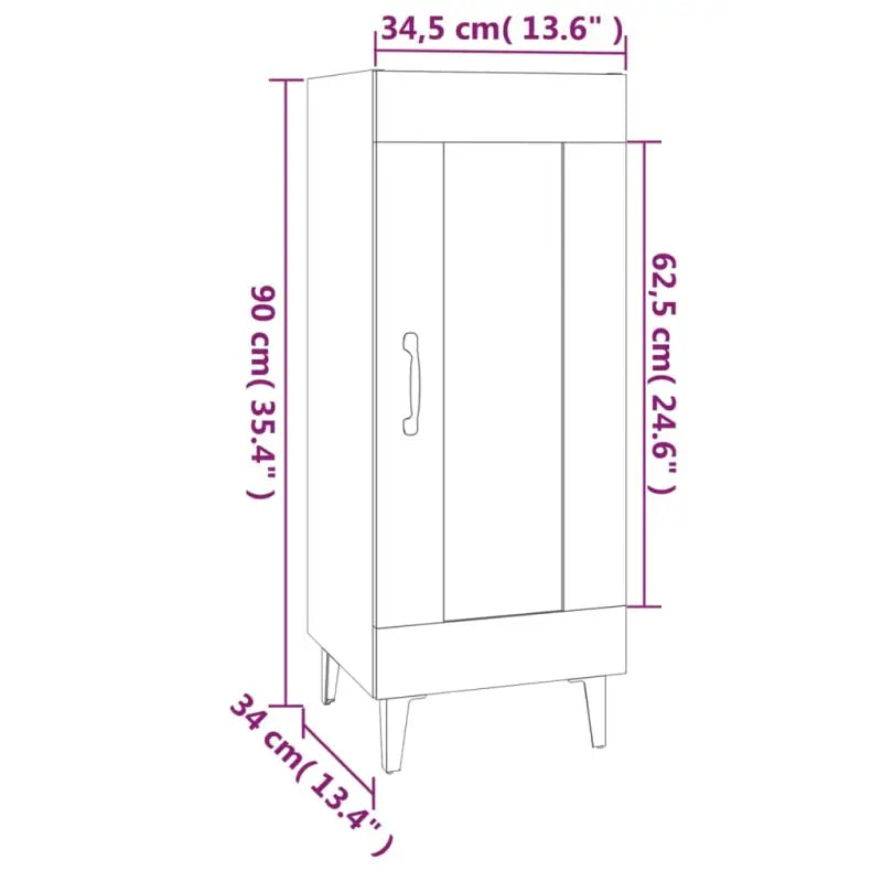 Dressoir met metalen poten en bewerkt hout voor je kamer - Dressoirs & buffetkasten